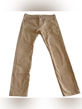 J.Crew Jeans 31x32 Mens 484 Stretch Slim Taper Khaki Tan Brown Straw Denim Y2K